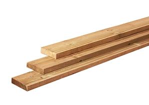 Plank fijnbezaagd grenen geimpregneerd 20x200/4000 TD   W06415