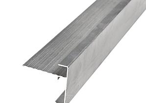 Aluminium daktrim recht 250cm met 1 verbinder 45x45   RD_FX1000