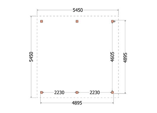 Buitenverblijf Toscane 5450x5450x2600mm (bxdxh)       52.1098