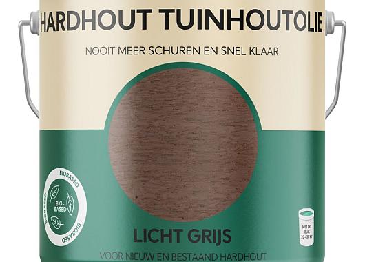 Hardhout Tuinhoutolie licht grijs 