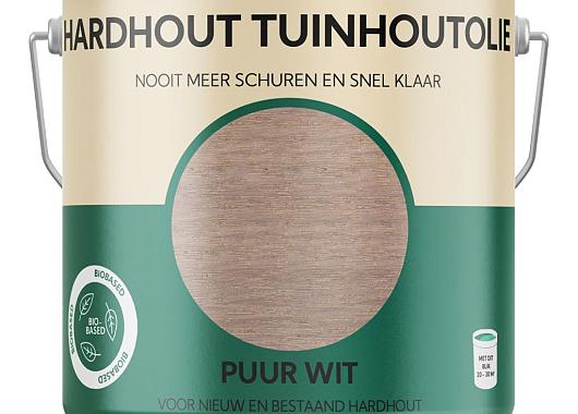 Hardhout Tuinhoutolie puur wit 