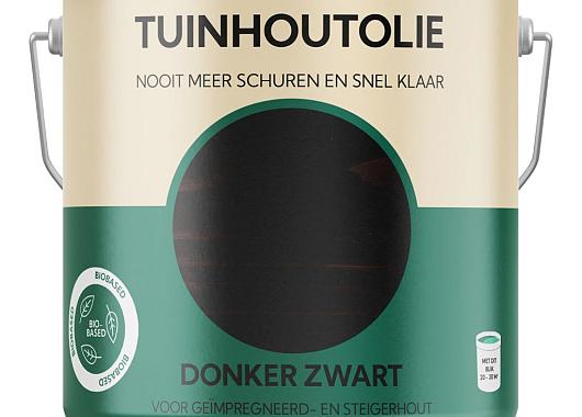 Tuinhoutolie donker zwart