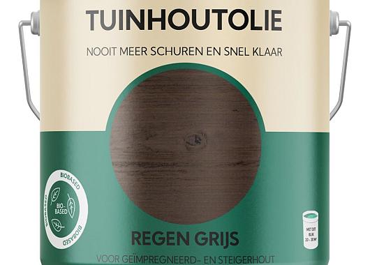 Tuinhoutolie regen grijs 