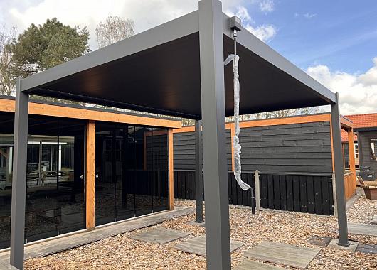 Aluminium Pergola lamellendak vrijstaand 360x400 cm handbediend