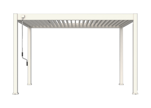 Aluminium Pergola lamellendak vrijstaand 400x400 cm handbediend