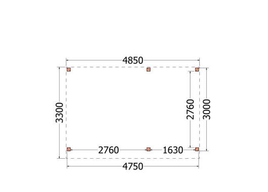 Buitenverblijf Casa 4850x3300x2600mm (bxdxh)       52.1024