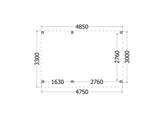 Buitenverblijf Casa 4850x3300x2600mm (bxdxh)       52.1024