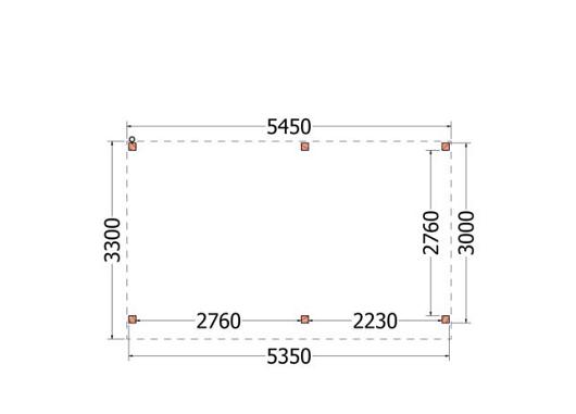 Buitenverblijf Casa 5450x3300x2600mm (bxdxh)       52.2402