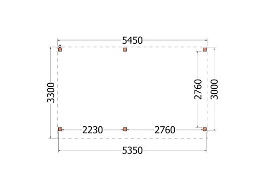 Buitenverblijf Casa 5450x3300x2600mm (bxdxh)       52.2402