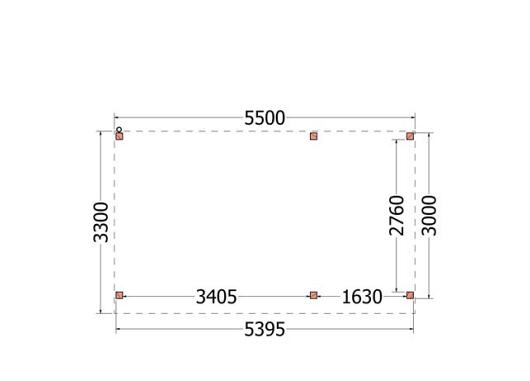 Buitenverblijf Casa 5500x3300x2600mm (bxdxh)       52.2403