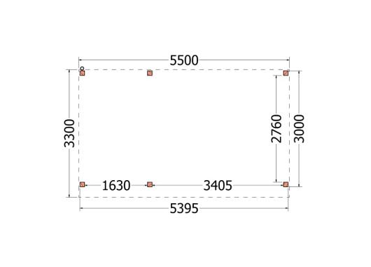 Buitenverblijf Casa 5500x3300x2600mm (bxdxh)       52.2403