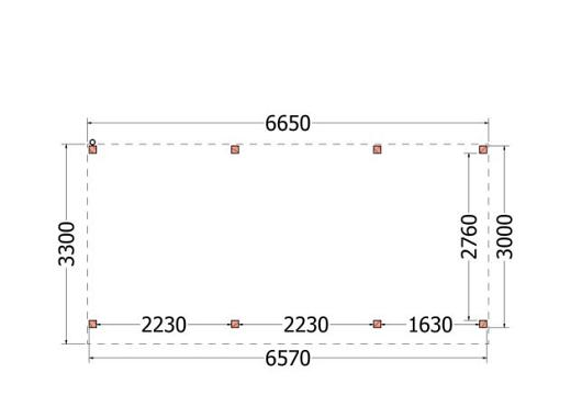 Buitenverblijf Casa 6650x3300x2600mm (bxdxh)       52.2405