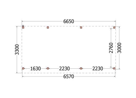 Buitenverblijf Casa 6650x3300x2600mm (bxdxh)       52.2405