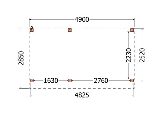 Buitenverblijf Refter XL 4900x2850x2600mm (bxdxh)       52.1044