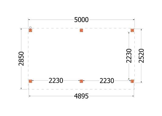 Buitenverblijf Refter XL 5000x2850x2600mm (bxdxh)       52.1046