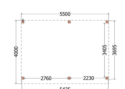 Buitenverblijf Refter XL 5500x4000x2600mm (bxdxh)       52.1051