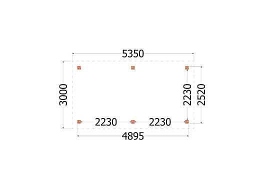 Buitenverblijf Siena 5350x3000x2500mm (bxdxh)       52.0917