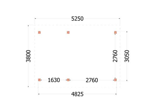 Buitenverblijf Zadeldak XL 5250x3800x3950mm (bxdxh)       52.1134