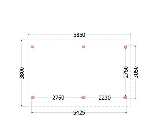 Kapschuur de Hoeve XL 5850x3800x3450mm (bxdxh) rechts       52.6102